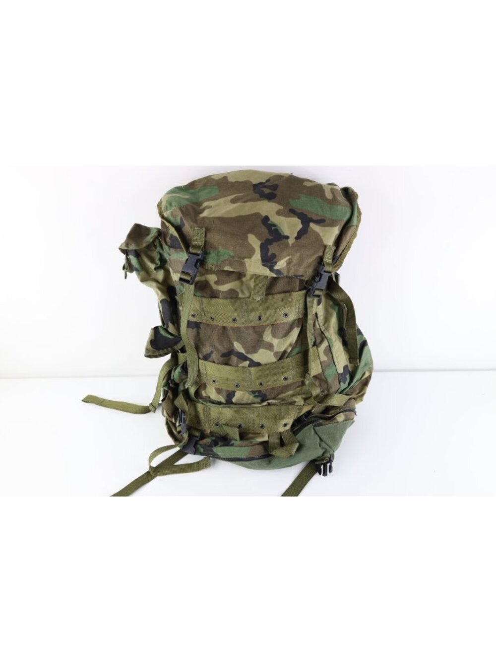 Vintage 90s USGI Woodland Camouflage Combat Field Pack Rucksack Large Military